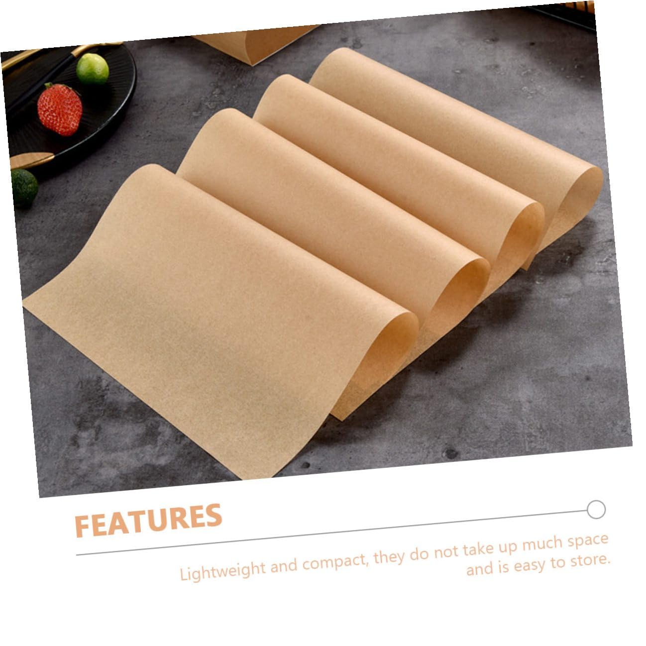 Papel Antigrasa para Alimentos 500 Hojas Kraft Khaki, Compacto