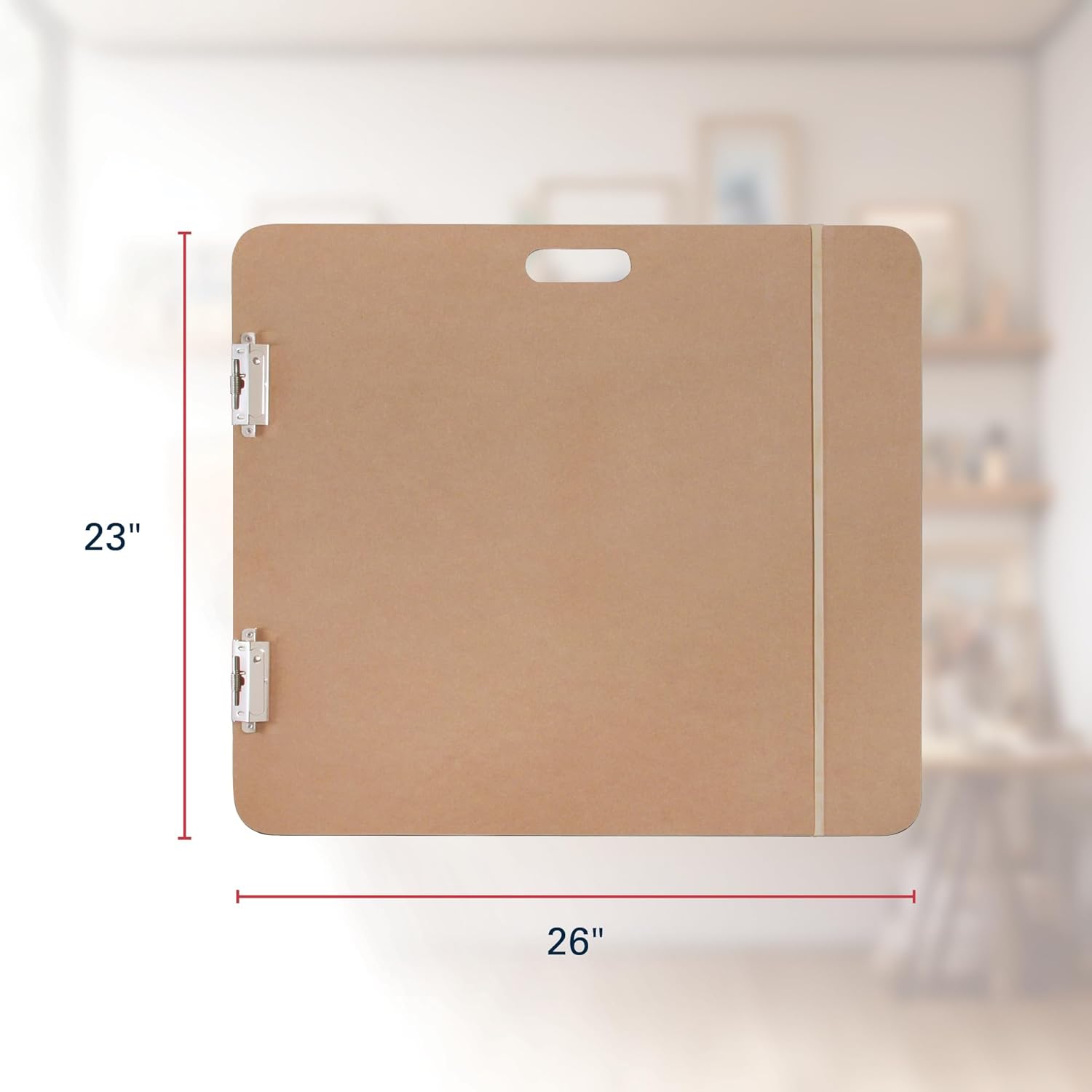 Saunders 05607 Recycled Hardboard Sketchboard - Brown, 23 in. x 26 in. Clipboard with Built-in Handle - Solid Drawing Board for Artists, Students, and Creatives