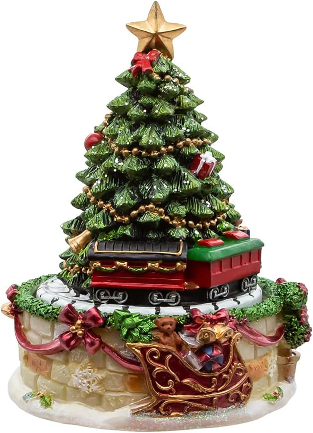 Kurt Adler 6-Inch Christmas Tree Revolving Music Box