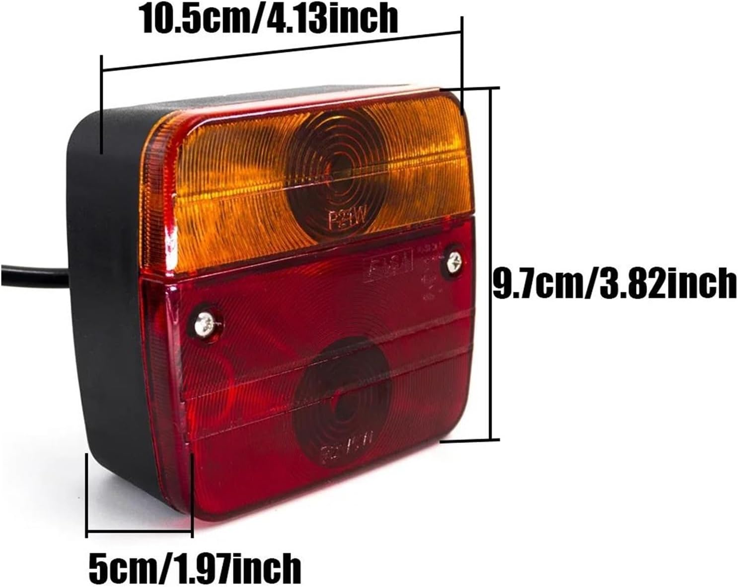 Car Rear Lights 1 Set 10m Cable 7 Pin Truck Rear Towing Trailer Lightboard Tail Light Waterproof License Number Plate Reflector Brake Light Car Lights