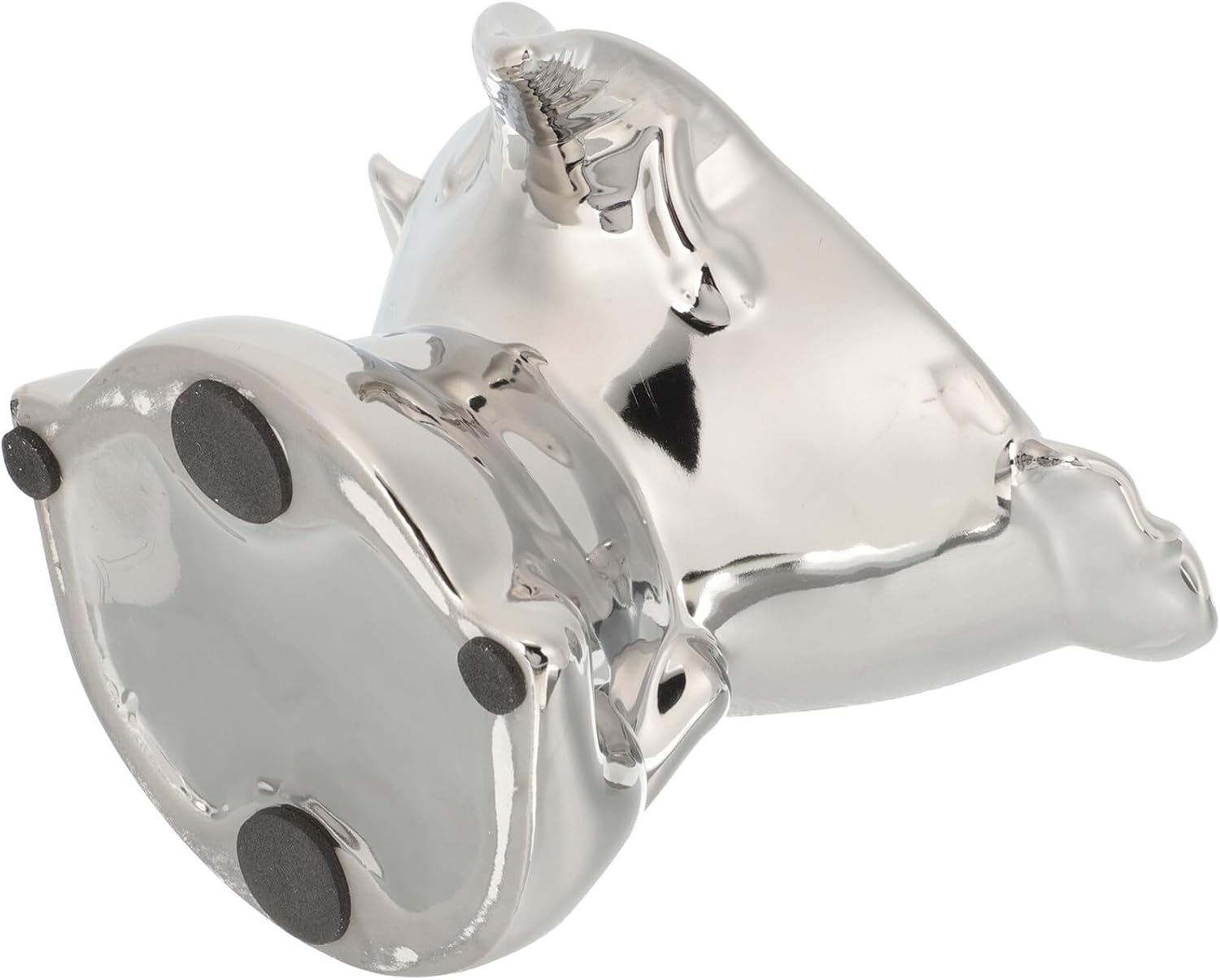 FUOYLOO Elephant-Shaped Ceramic Soap Dish Multi-Function Soap Tray with Drainage Silver Creative Bathroom Countertop Holder for Shower and Home Use
