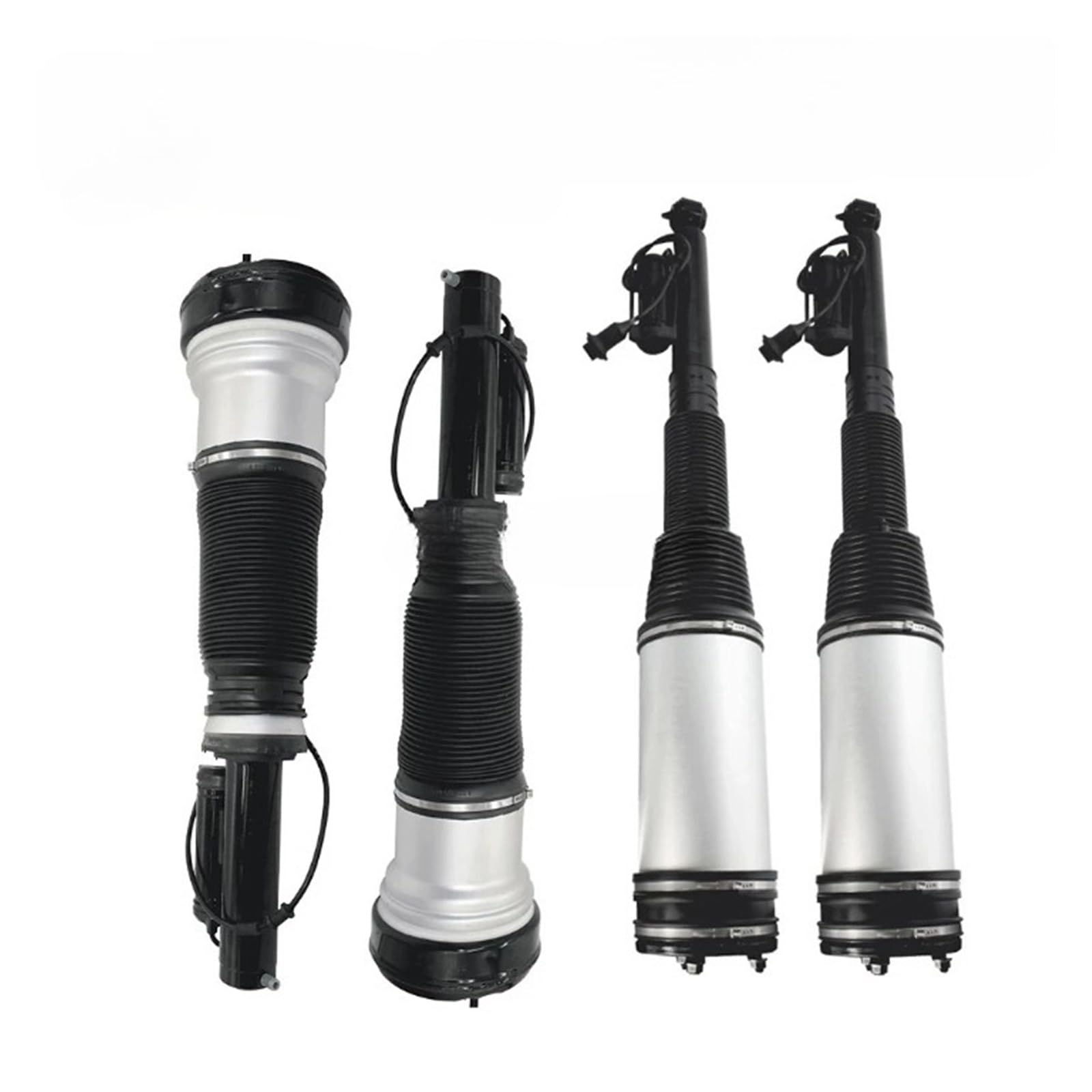 4 szt. Przednie i tylne zawieszenie pneumatyczne amortyzatory kompatybilne z Mercedes W220 2Matic S320 S350 S430 S500 A2203202438 A2203205113 1999 2000 2002 2003 2004 2005 2006