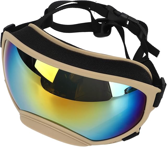 Asixxsix Dog Goggles, Anti UV Winproof Dog Puppy Sunglasses with Adjustable Strap Lightweight Pets Ski Goggles for Dogs Eyes Protection Outdoor Eyewear for Medium Small Dogs
