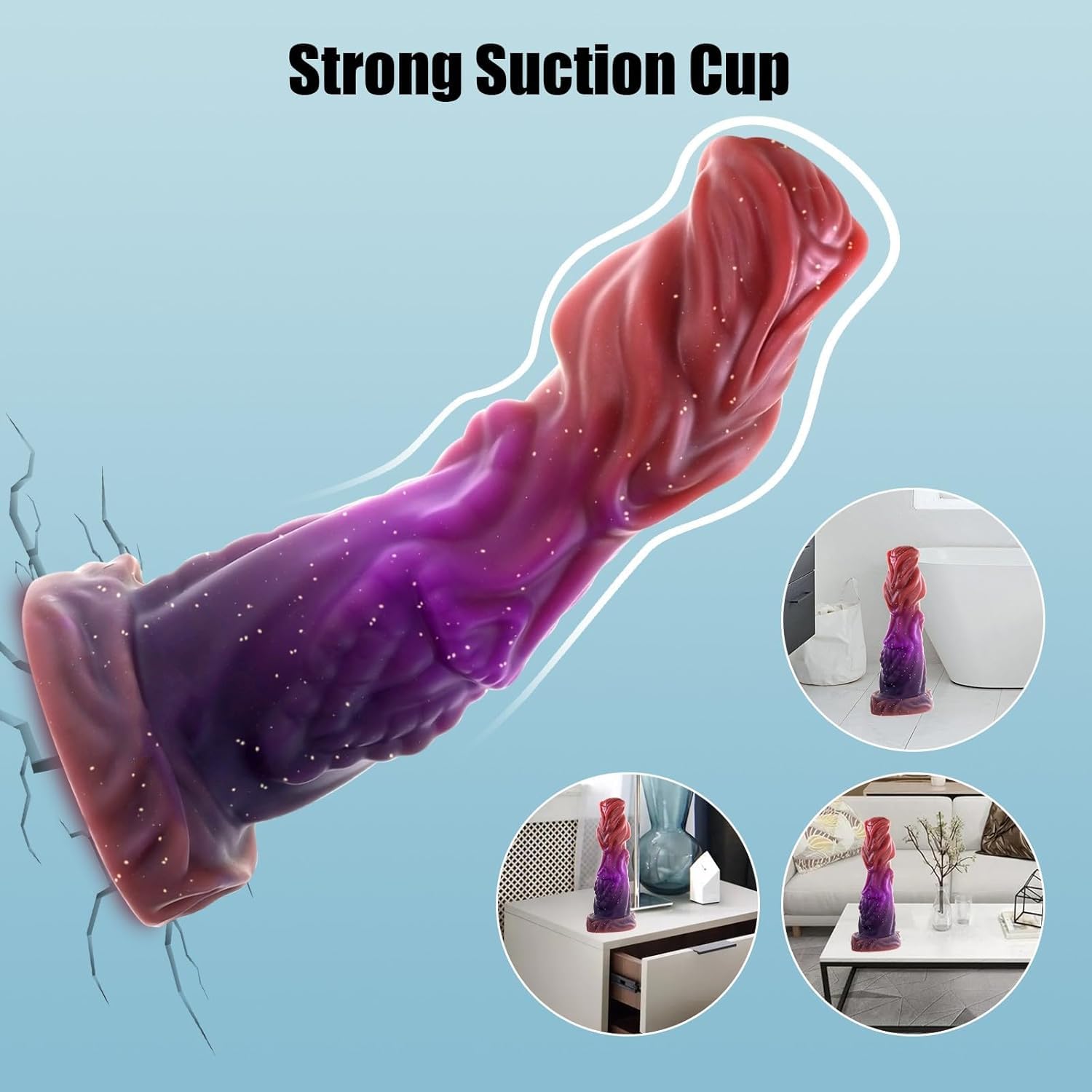 Seckoe Realistischer Silikon Monster Spritz Dildo mit Sperma Spritzfunktion Fantasy Dildo Wassersprühfunktion Analdildo G-Punkt Stimulation Butt Plug Analspielzeug Sex Spielzeug für Männer Frauen