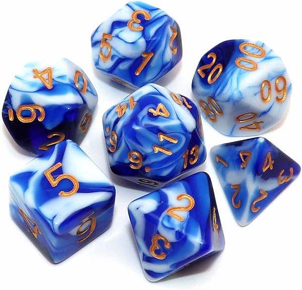 Dados DND D20, D12, D10, D%, D8, D6, D4, D20, D12, D10, D%, D8, D6, D4 - 2