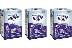 Retainer brite Retainer Cleaner Tablets for Clear Aligners, Dentures, Night Guards -...