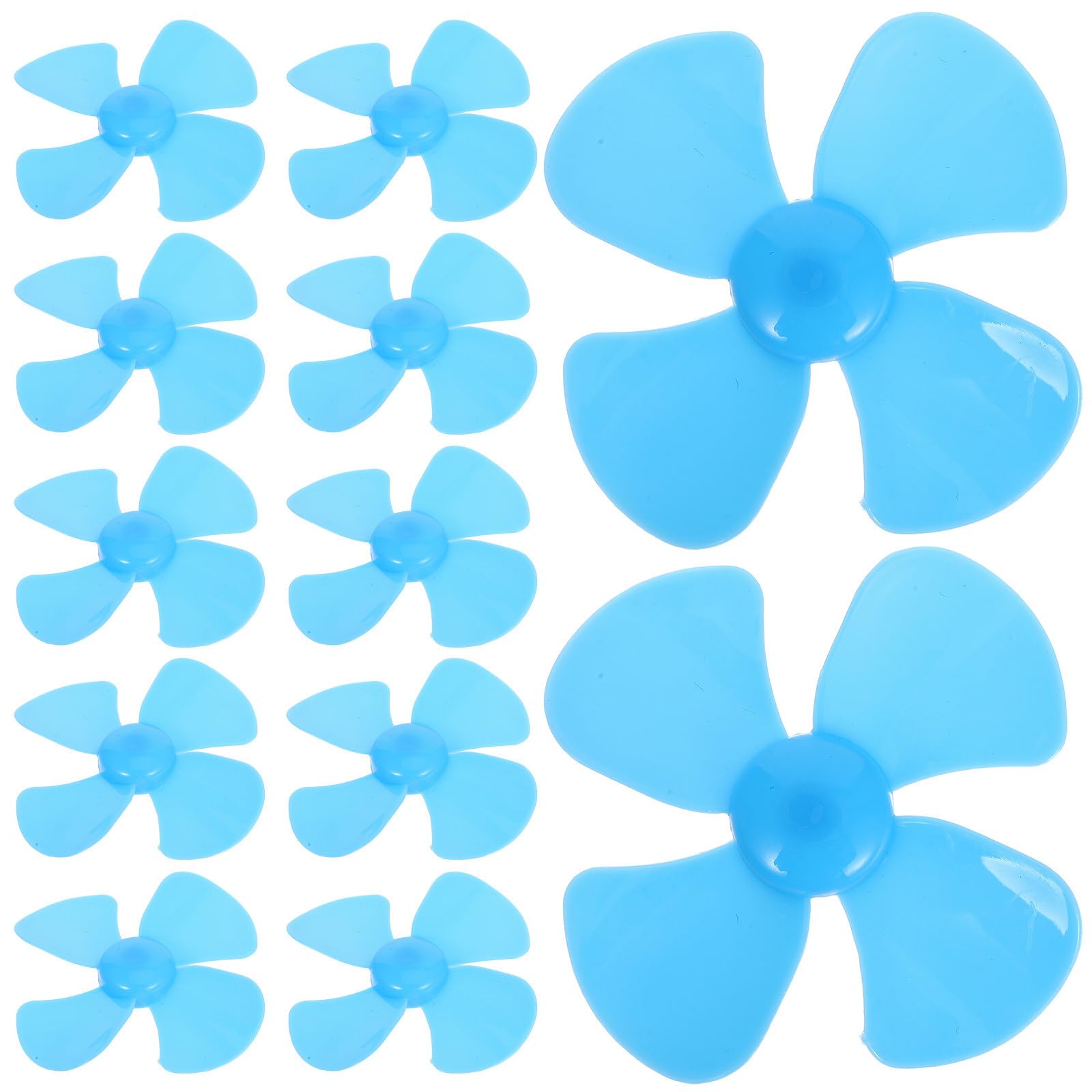 COHEALI 20pcs Plastic Mini Fan Blades for DIY Projects with 1.5mm Hole and Four-leaf Design, 60mm Lightweight Plastic Propellers for Models and Boats, for Science Projects and Model Flying