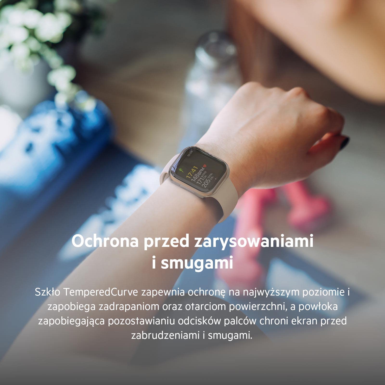Etui z ochraniaczem Belkin ScreenForce do Apple Watch 40mm, 41mm serii 8, SE, 7, 6, 5, 4, z wbudowaną osłoną ekranu ze szkła hartowanego, odporne na zarysowania i łatwe do założenia – przezroczyste