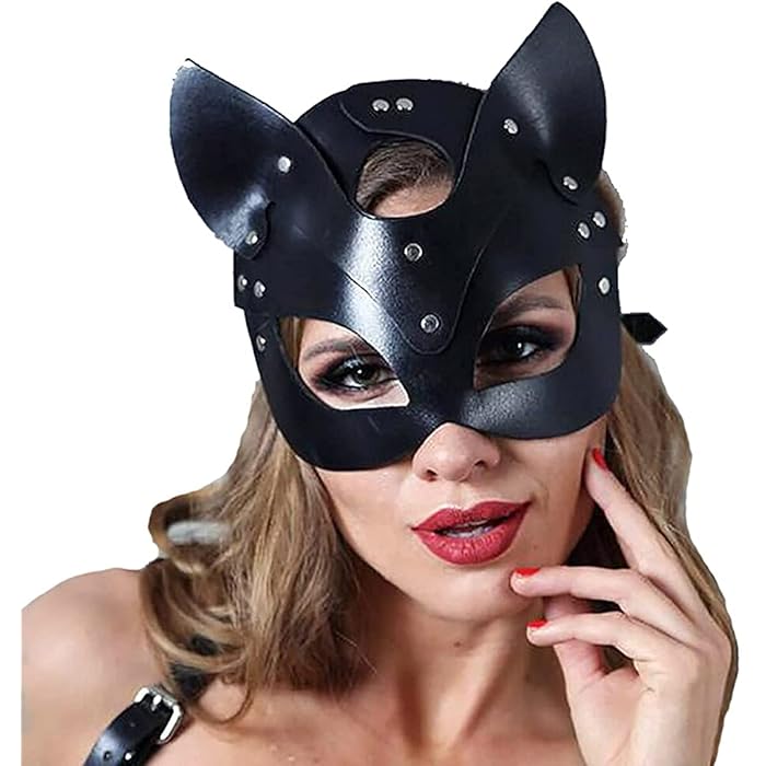 Buy Women Leather Masks Bunny Mask Leather Cat Rabbit Mask Masquerade