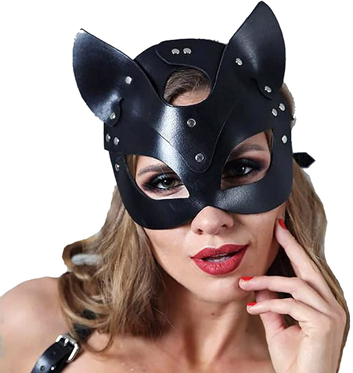 buy-women-leather-masks-bunny-mask-leather-cat-rabbit-mask-masquerade
