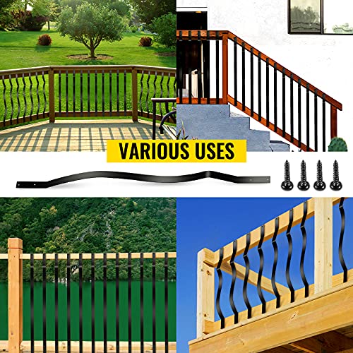 Vevor 61 Pack Metal Spindles, 32.25"X1" Deck Balusters, 32.25", Black #TOP6
