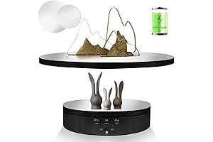 [electric lazy susan] 2 in 1 Motorized Display Stand with Mirror Sticker,...