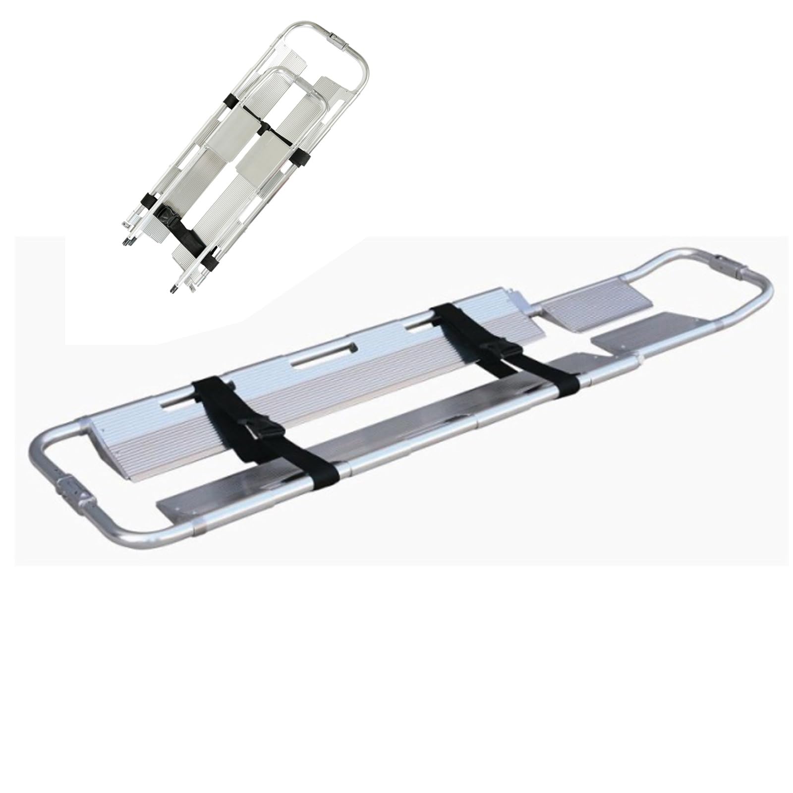 SWENEEN Rescue Basket Stretcher, Mover Transport Stretcher,Portable Stretcher For Patient Transport,Aluminum Alloy Stretcher,Folding Stretcher For Emergency,With Safety Straps,