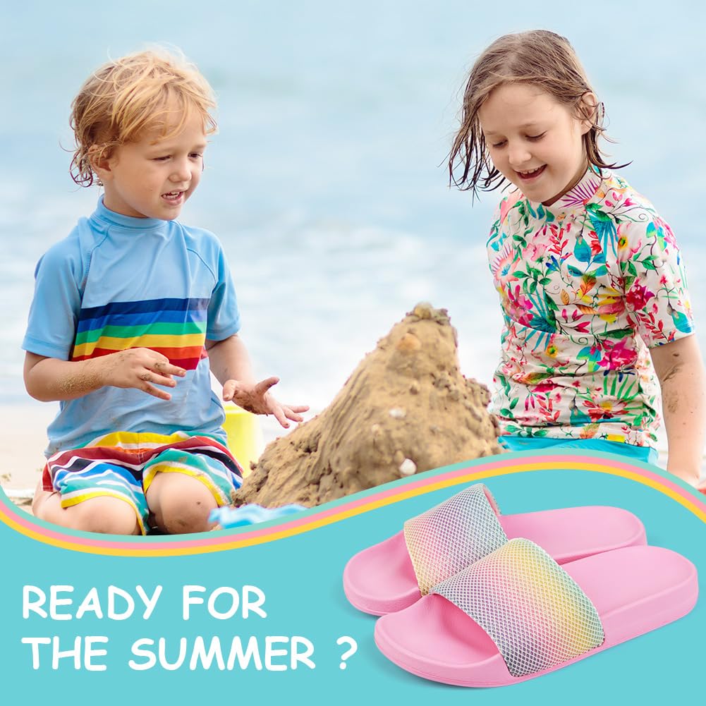 AOOWU Chanclas Niña, Zapatos de Ducha Niña, Playa Piscina Verano Zapatos, Baño Sandalias para Piscina, Ligero Antideslizante Sandalias para Playa y Baño, Sandalias Ni Niña para Tamaño 30-31