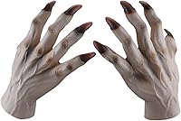 Vista 1 de Halloween Party Scary Moster Skeleton Bone Claw Hand Reaper Gloves Costume Adult