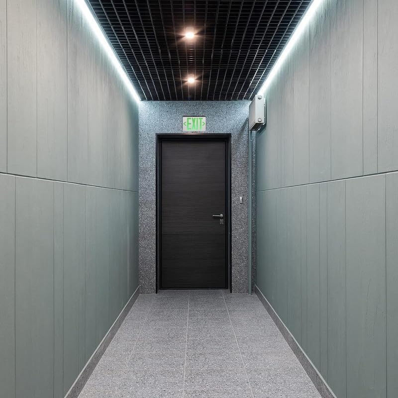 Miniatura 2 de Ciata Luces de salida de emergencia LED verdes con batería de respaldo, señal de salida de incendios de emergencia, señal de salida iluminada, señal