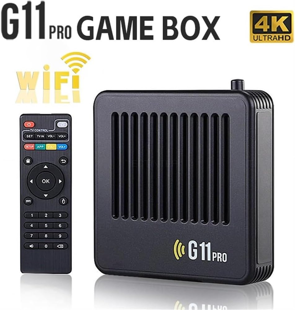 Retrowave G11 Pro Game Box 4k Hd Tv Game Stick, [4k+256gb]-100.000 giochi retrò + 2 controller wireless, gioca ai videogiochi for la TV(64g)