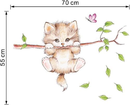 Miniatura 10 de Calcomanías de pared extraíbles de dibujos animados de 9 búhos familiares en ramas de árbol, mural despegar y pegar, decoración del hogar para tus