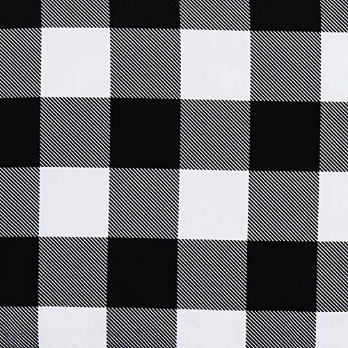 Hiend Accents Camille 3 Piece Bathroom Towel Set, Black And White Buffalo Check, Plaid Cotton Farmhouse Bath Towel, Hand Towel And Finger Towel #TOP1