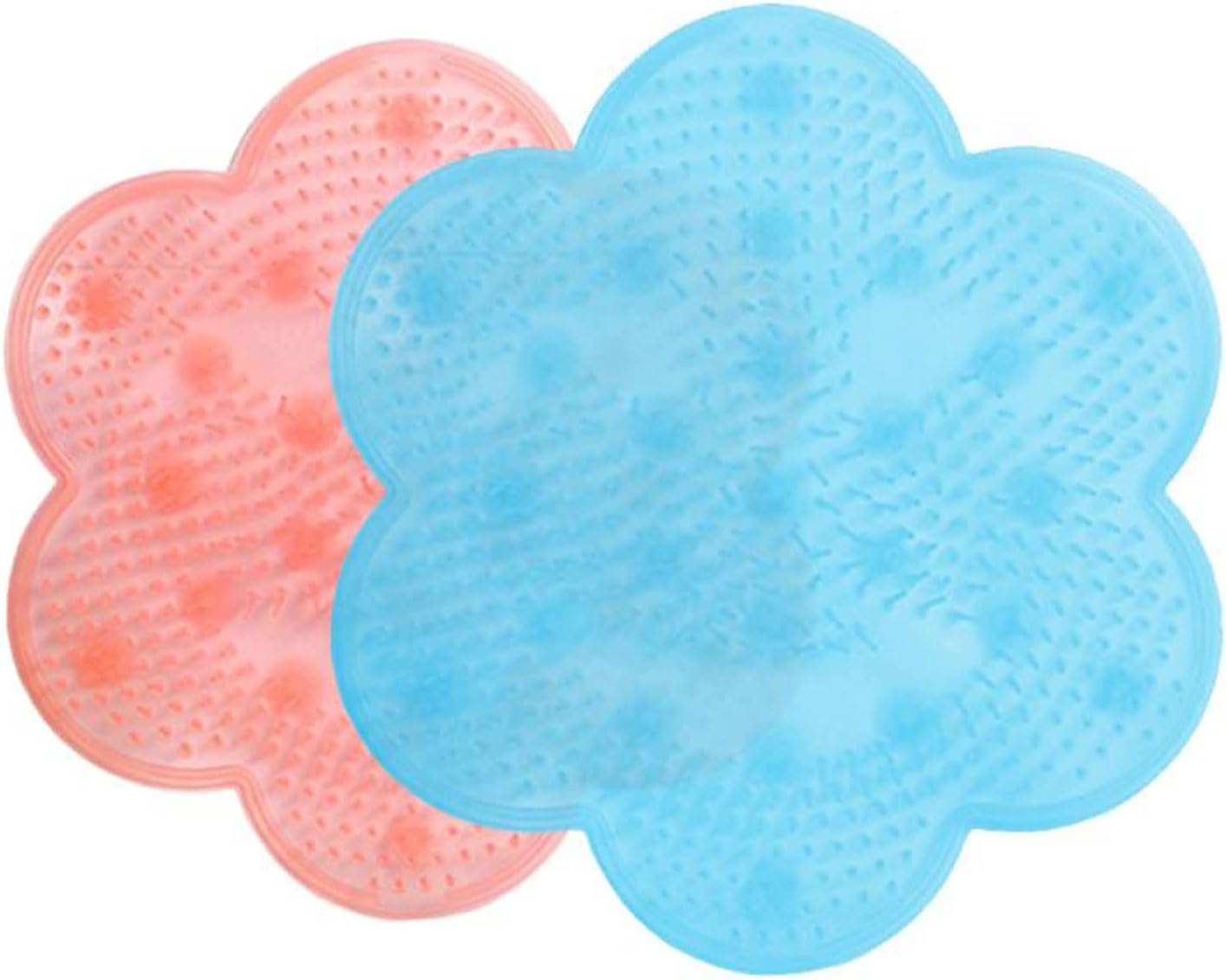 Rectangle Anti-Skid Bath Mats Soft Shower Bathroom Massage Mat Suction Cup Nonslip Bathtub Carpet Large Size (Color : Pink)