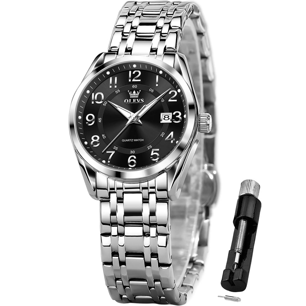 OLEVS Womens Watches Classic Dress Female Wristwatch Ladies Stainless Steel Lady Watch