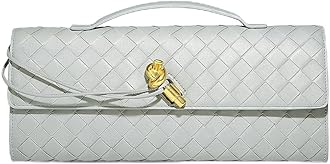 Trendy Woven Evening Clutch Purses for Women Evening Bags Handbags PU Leather Purse with Removable Shoulder Strap Bag