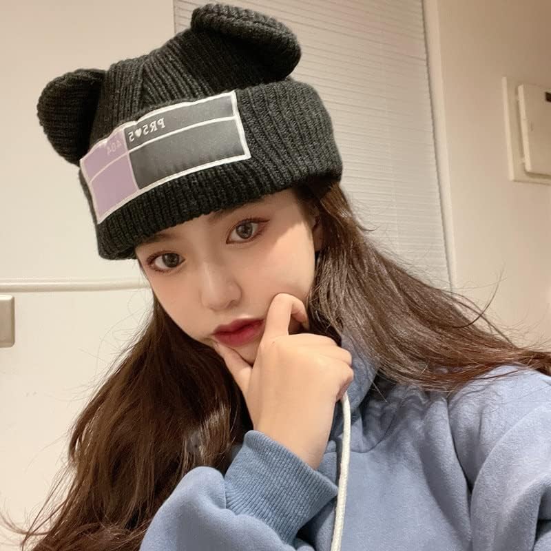 Vista 3 de RICHTRUE Bonitos gorros para mujer, gorros para mujer, accesorios Y2K, gorros Kawaii y sombreros de ganchillo para mujer
