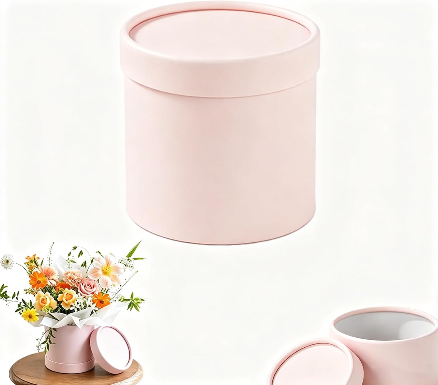 LQMBABY Round Gift Box Round Cardboard Box For Arrangements Candy Chocolate