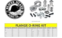 Vista 4 de Kit de juntas tóricas hidráulicas Accesorios de brida 70 piezas (7 tamaños comunes) SAE Buna-N 90 Durómetro SAE Código SAE 61 y 62