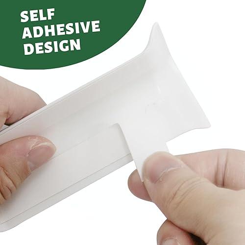 Miniatura 5 de GAMZAU Bloques de esquina para zócalo de 4 pulgadas de ancho, autoadhesivos, 3 interiores + 3 esquinas exteriores, conector entre la base de la