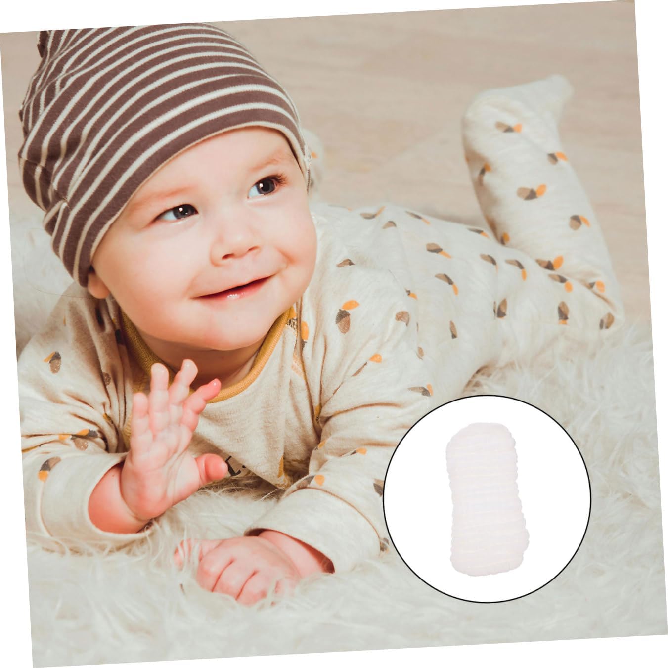 Toyvian 6pcs Cotton Newborn Diapers Liners Washable Reusable Liners for Boy Girl Diaper Inserts for