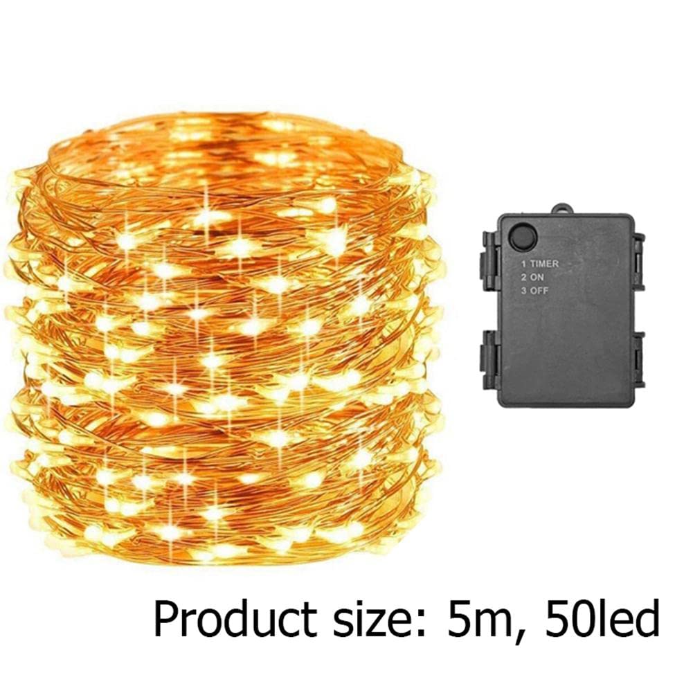 VULTRO Luces LED de cortina de alambre de cobre IP65 impermeable para fiestas de festivales (luz cálida)
