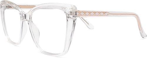 Miniatura 3 de AMOMOMA Trendy TR90 Gafas de Lectura Grandes con Filtro de Luz Azul para Mujeres, Elegantes Gafas Cuadradas Tipo Ojo de Gato AM6031