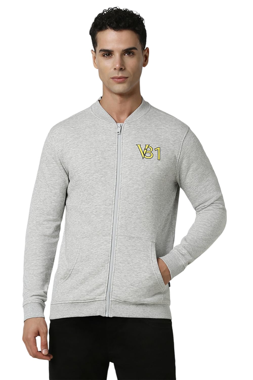 van heusen Men Grey Textured Round Neck Sweatshirt-picture-15