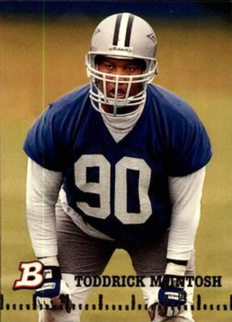 Football Trading Card NFL 1994 Bowman #345 Toddrick McIntosh NM Near Mint RC Rookie Cowboys