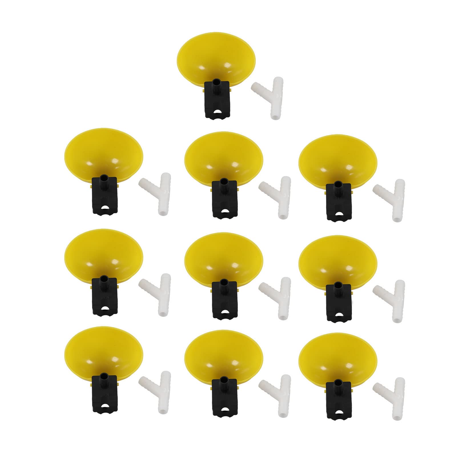 10 Bebederos Automáticos para Pájaros, Material PP de Gran Capacidad, Bebedero de Agua para Pájaros, Bebedero para Aves de Corral, Sistema de Bebedero para Pollos, Codornices, Palomas Y Pájaros