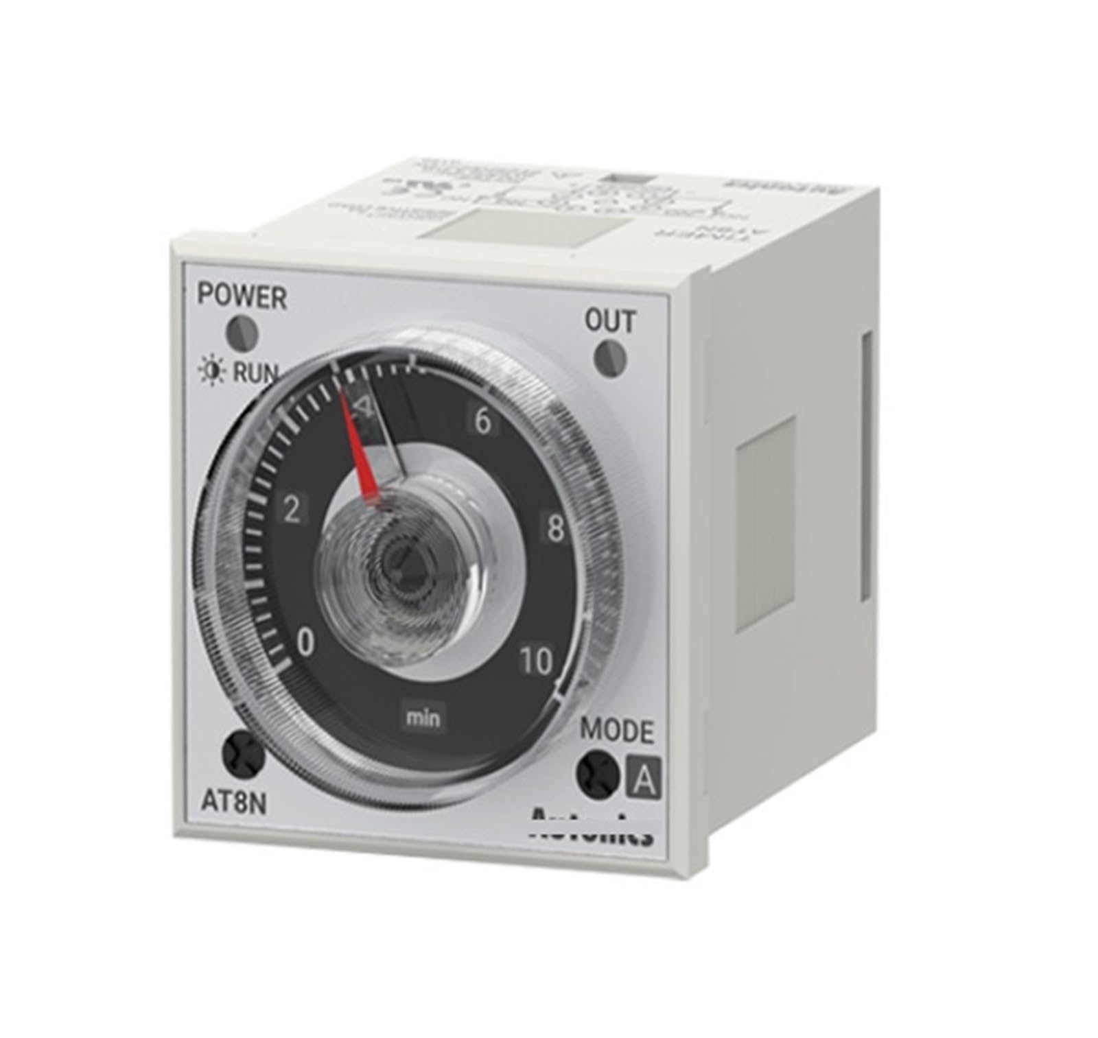 Temporizador AT8N-2, analógico, 6 Modos, multirango, DPDT o SPDT temporizado/instantáneo, 24 V CA/24 V CC (se Requiere Toma)