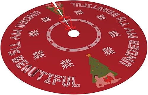 Miniatura 9 de Falda de árbol de Navidad debajo de mi falda de árbol de Navidad gruesa para fiestas de vacaciones, decoración de árbol de Navidad, interior y