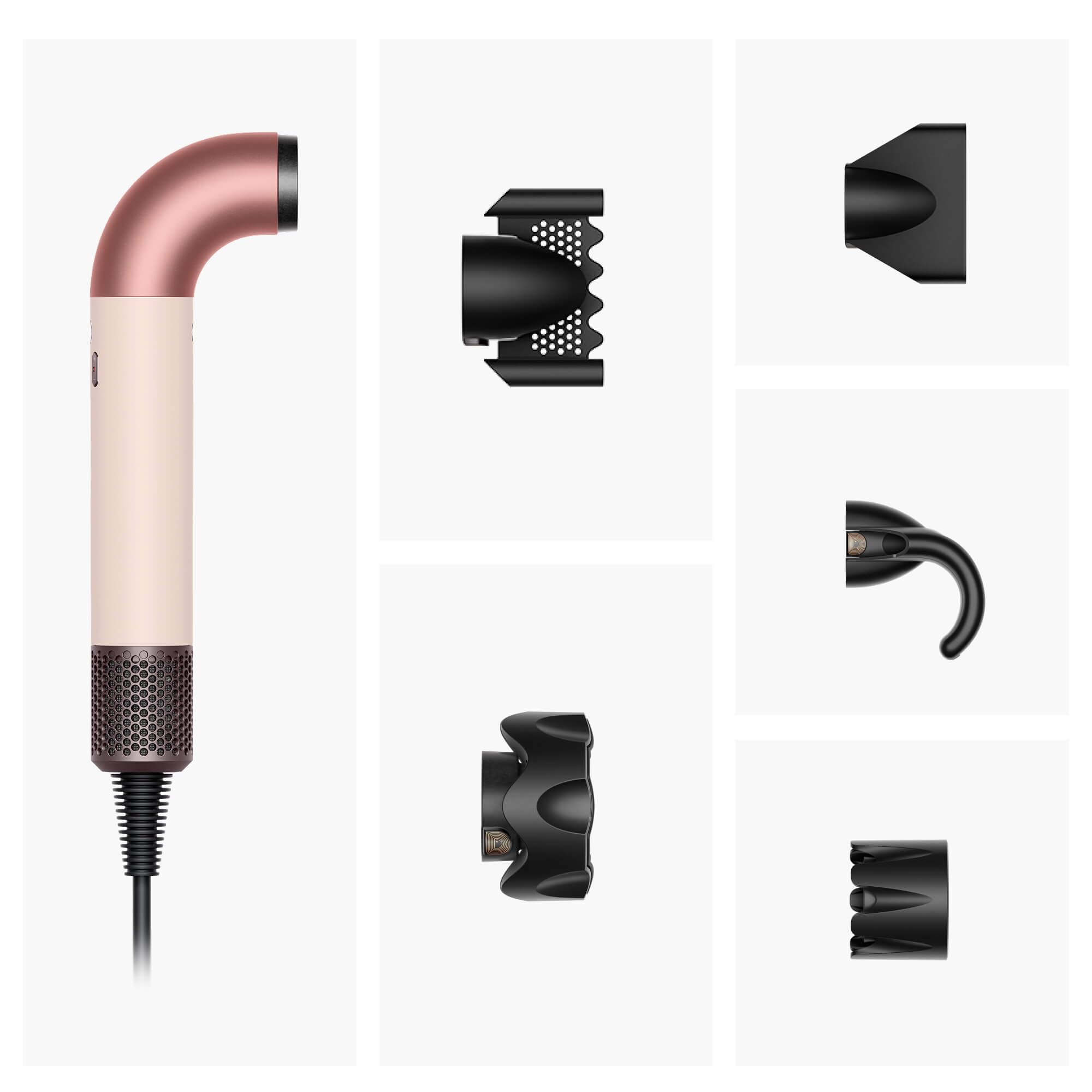 Dyson Supersonic r™ Secador de pelo – el más ligero, secado rápido y preciso, más brillo y sin daños por calor, incluye 5 accesorios inteligentes