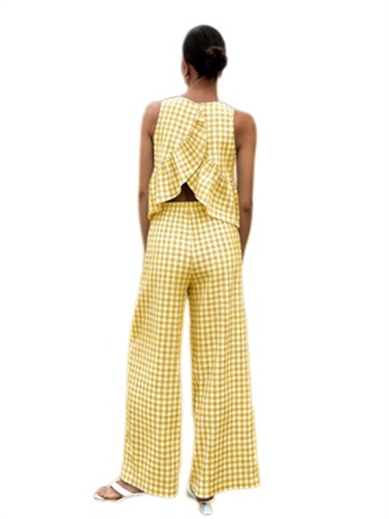 Ensemble de salon de vacances pour femme look décontracté chic en haut et pantalon