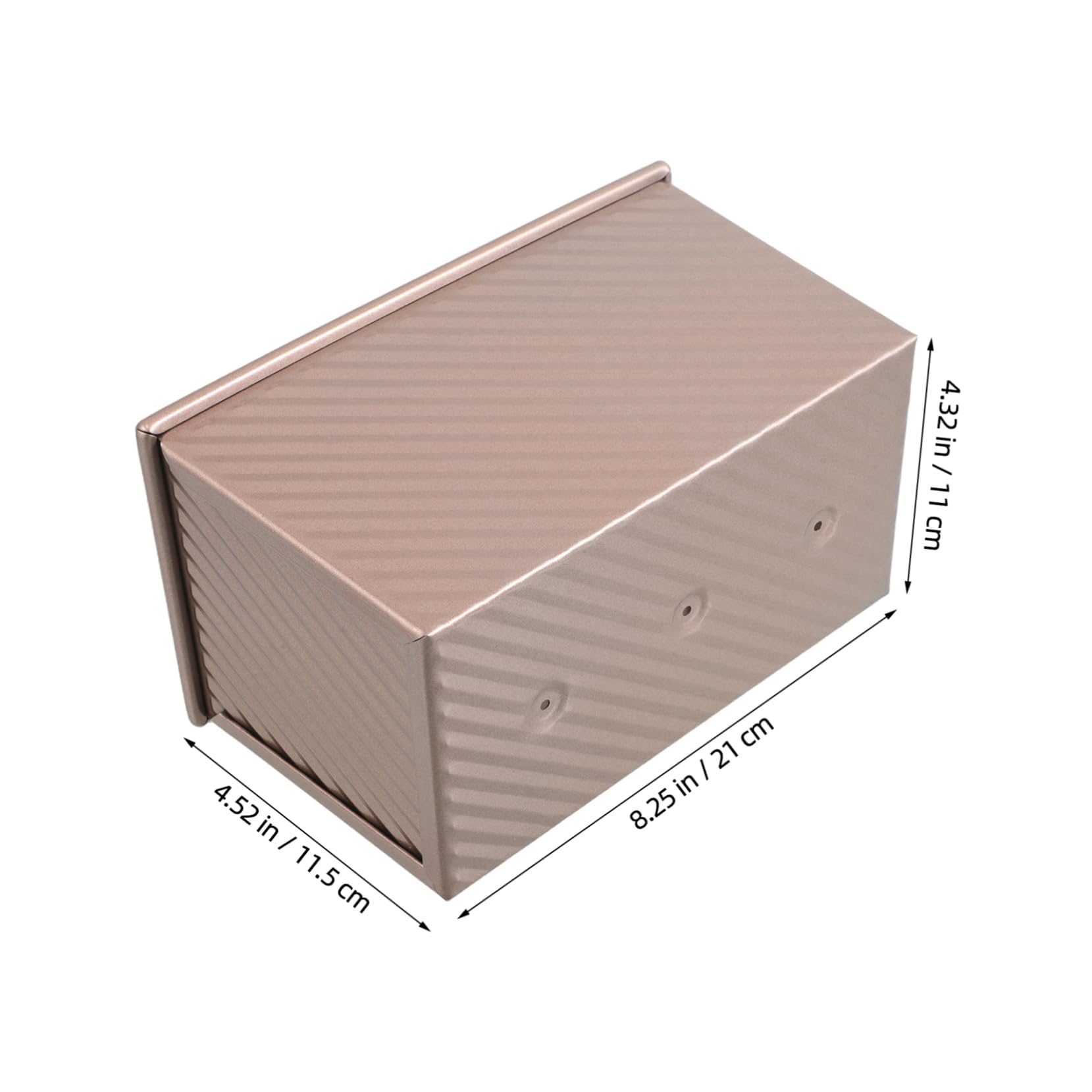 STOBAZA Corrugated Loaf Pan Non Stick Bread Baking Mold Rose Tray for Even Baking Versatile Carbon Steel Bakeware for Bread and Cakes in Oven