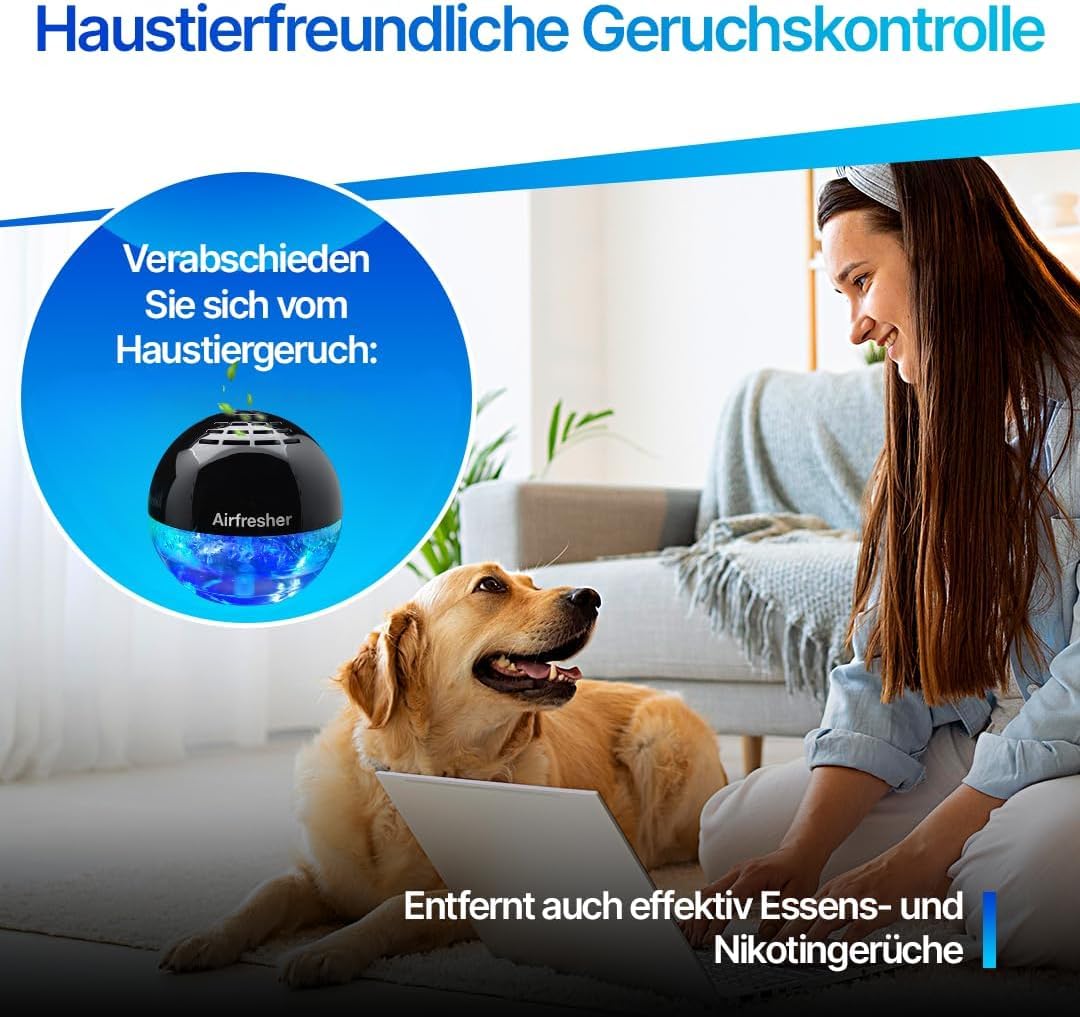Aspira LURA Lufterfrischer mit Ionisator mit Eukalyptus Öl, Airfresher Bowl Duftzerstäuber für bis zu 200 m², Raumduftgerät ohne Farbstoffe, für Wohnzimmer, Büro und frische Raumluft