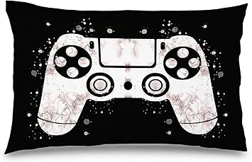 Gaming Pillow Cover 12X20,Gamer Throw Pillow Cover,Gamer Gifts,Gamer Pillow Cover,Gamer Room Decor for Boys,Gaming Decor for Boys Room, Gamer Gifts,Gifts for Son Black 12x20