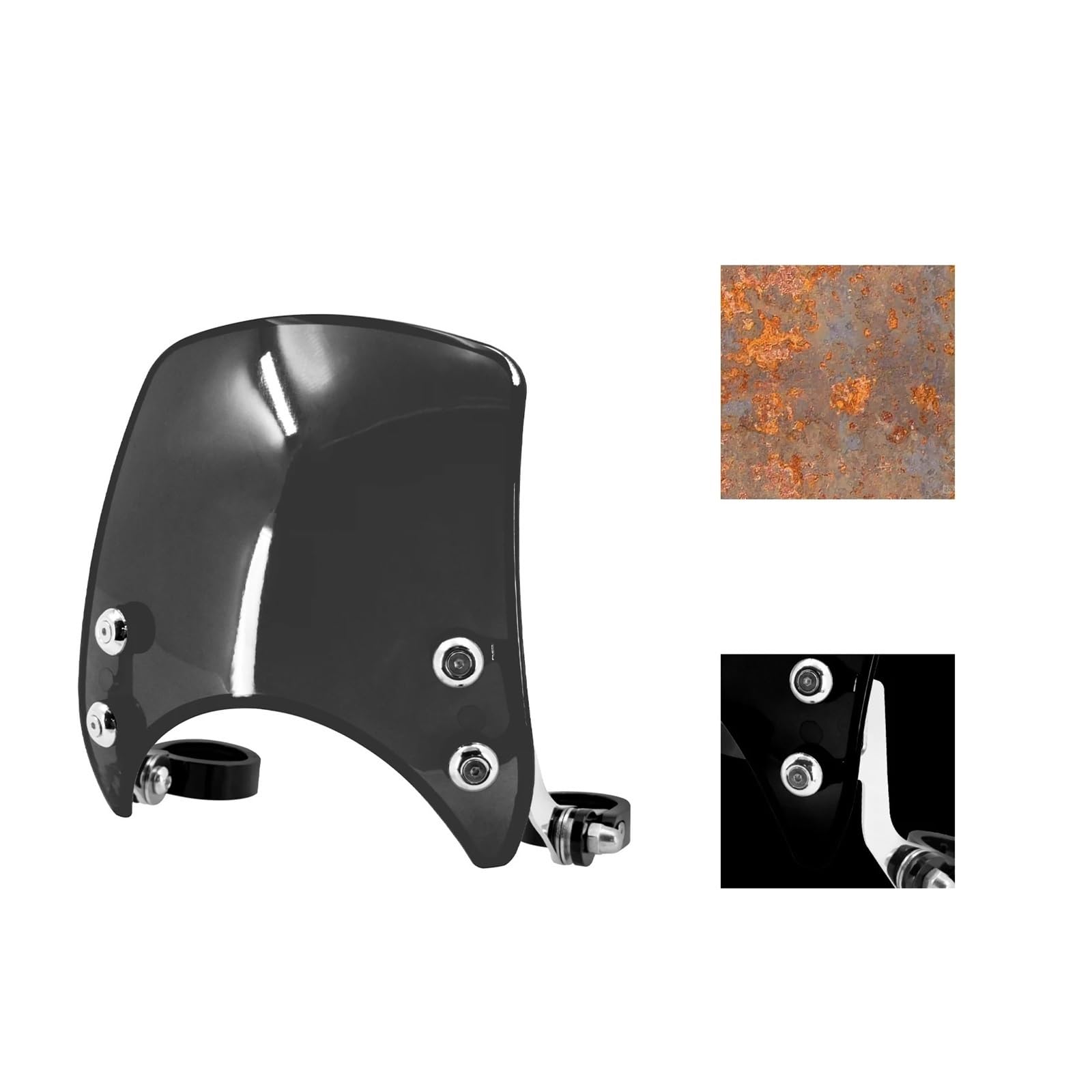 Extension Bulle Pare-Brise Réglable pour Moto pour Sportster XL 1200 883 72 48 Iron (à Partir De 2004), Diamètre 39-41 Mm
