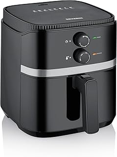 SEVERIN Hot Air Fryer with Adjustable Temperature from 80 to 200 C, Electric Fryer for Fry Without Fat, Innovative Fryer O…