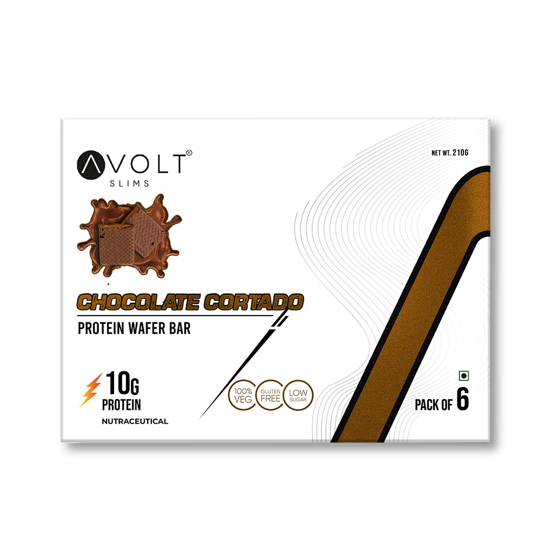 Avolt Slims Chocolate Cortado Protein Wafer Bar with 10 gm Protein- Infused with Rich Chocolate Coffee Flavor, 100% Veg, Low-Sugar, No Trans Fats - Energy & Immunity Booster for Fitness (Pack of 6)-picture-13