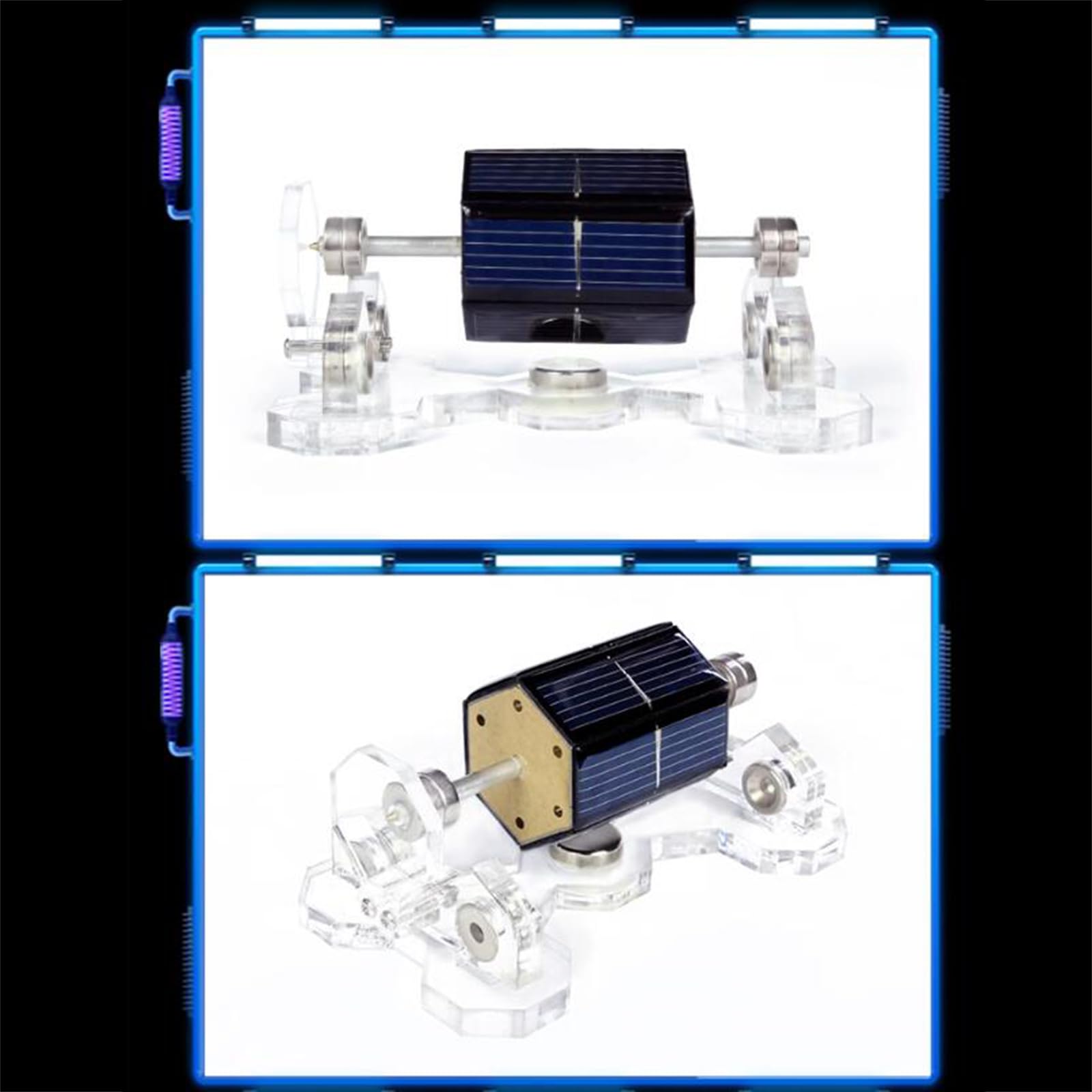 Modelo de levitación magnética, motor de suspensión magnética solar hexagonal, modelo educativo científico, motor solar, velocidad 300-1500 rpm
