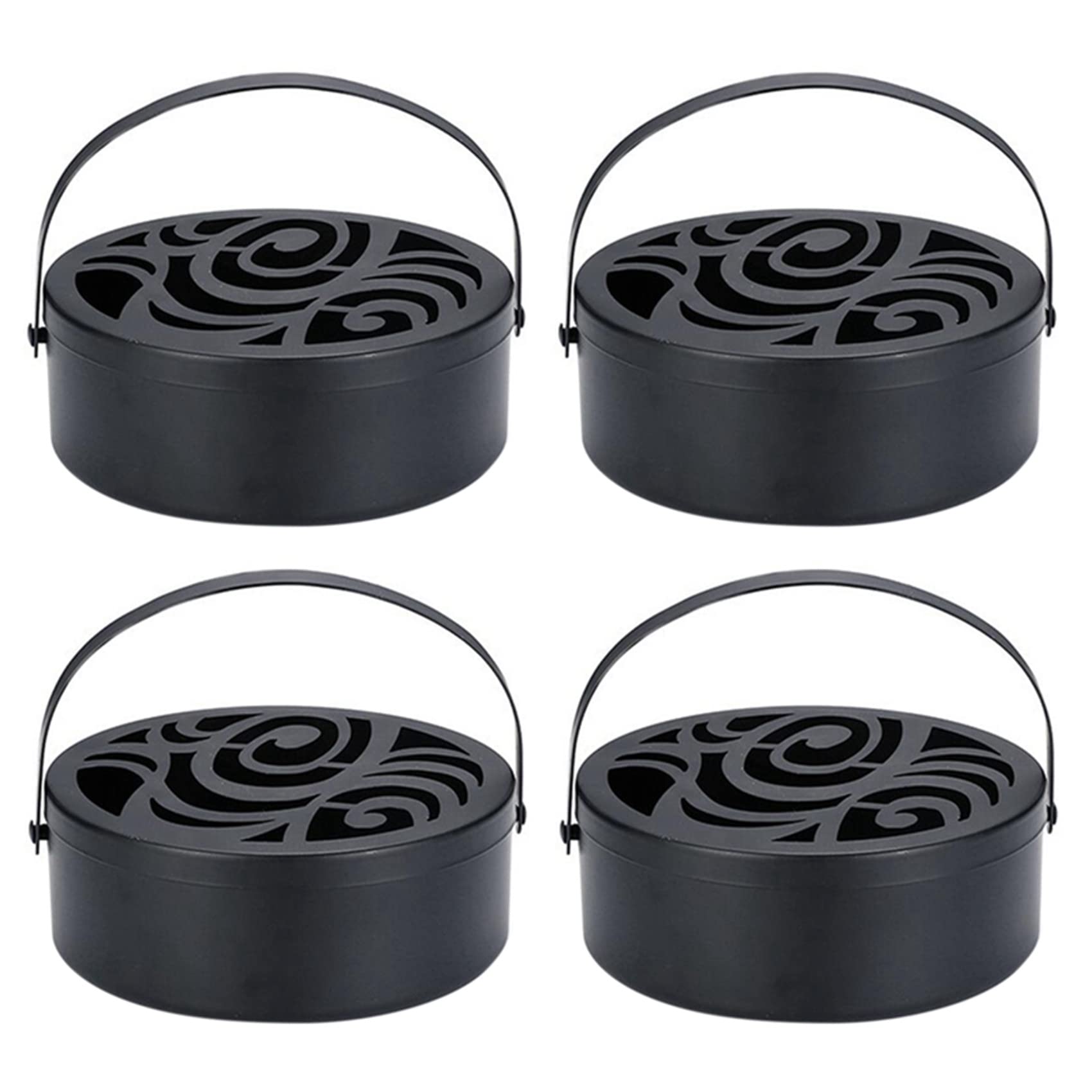 Boîte anti-moustique classique en métal durable et support de bobine robuste 4x