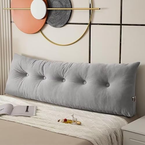 Queen Size Headboard Pillow Position Support for Bed Daybed Pillows Headboard Cushion King Size Wedge Pillow with Side Pocket