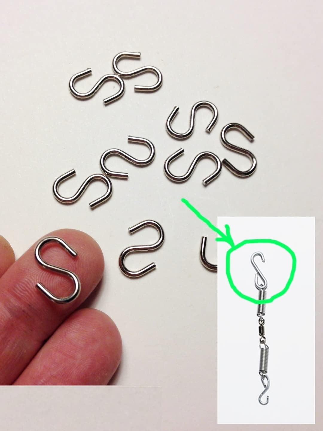 Morezmore M01044 10pc Small Mini S-Hooks 16mm for BJD Ball-Jointed Figures